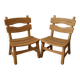 Pair of brutalist armchairs by Dittman & CO for AWA Radboud