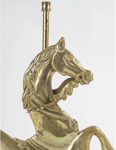 Pair of marble and bronze lamp bases, 20th century