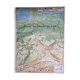 Carte pédagogique MDI, 1968, réversible, carte physique de l'Allemagne et économique de l'Italie