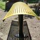 Vintage yellow metal bench