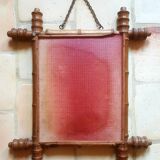 Small mirror Vintage bamboo late nineteenth century 37x41cm