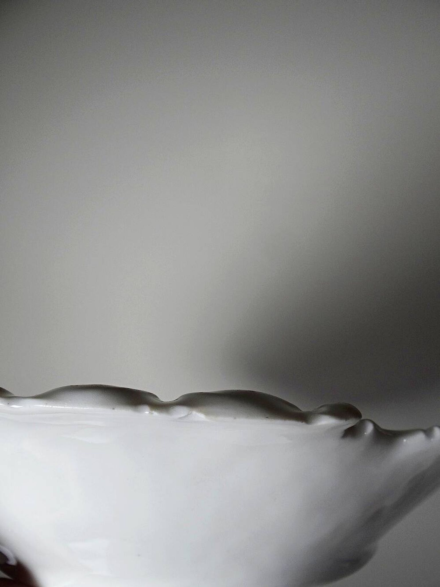 Antique deep dish in white Limoges porcelain, with rockwork relief.