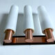 Vintage Scandinavian Triple Plique, 60s, Copper Glass