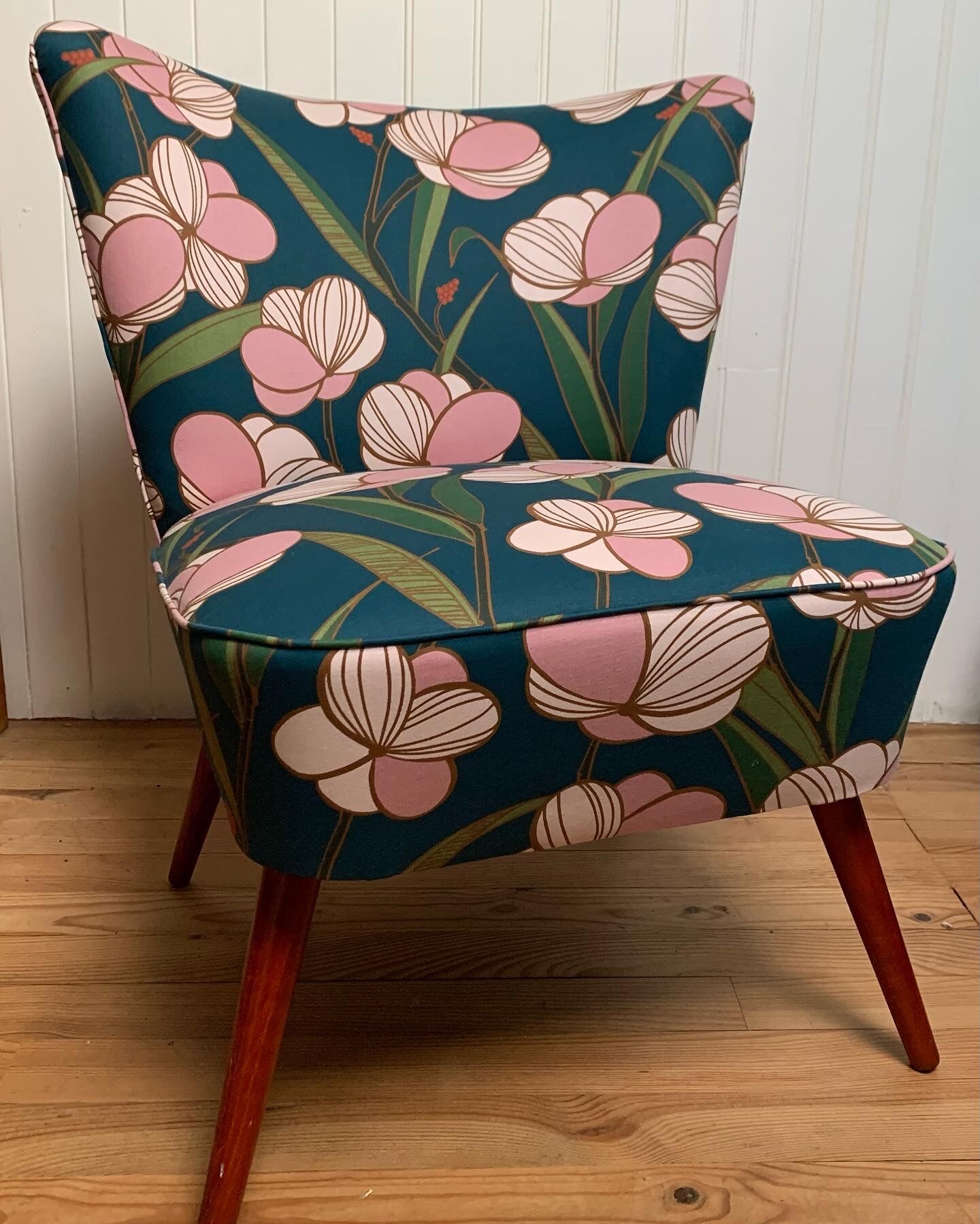 Period cocktail chair upholstered