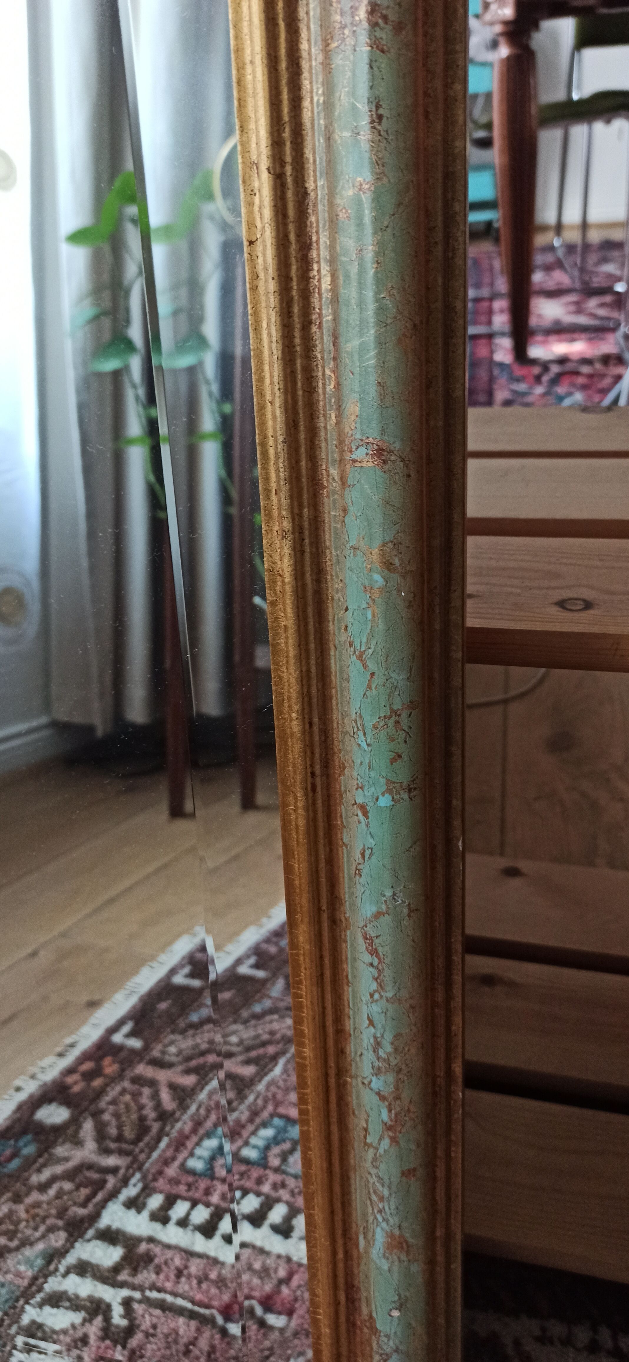 Decorative antique mirror marble effect 52x70cm