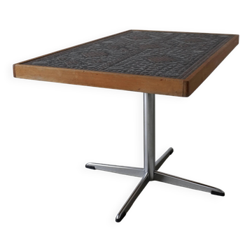 Mid-century mosaic swivel side table | 1960s