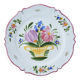 Old Roullet Renoleau Ceramic Flat Plate - Basket of Flowers