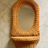 Wicker mirror from the 60s