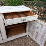 Old low sideboard in solid wood