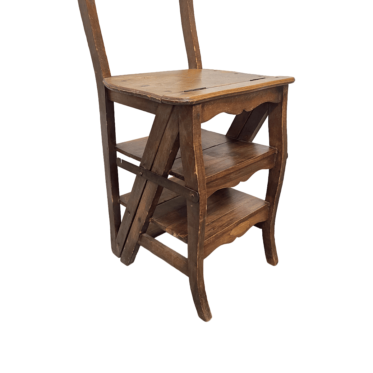 Chaise échelle métamorphose française antique, vers 1900.