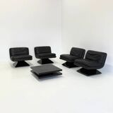 Set of four Hans von Klier armchairs with coffee table for Giuseppe Rossi di Albizzate