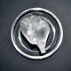 Lalique ring dish bird swan in frosted crystal and signed