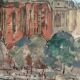 Original Swedish Oil on Panel – “Castle Behind Trees” by K. Gustaf Strandgers – Signed – Vintage & Framed