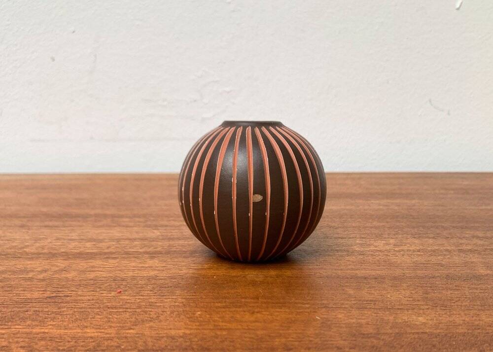 Wormser Terra-Sigillata pottery vase from Germany, mid-century, 1960s.