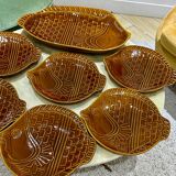 Fish service 6 plates 1 large dish