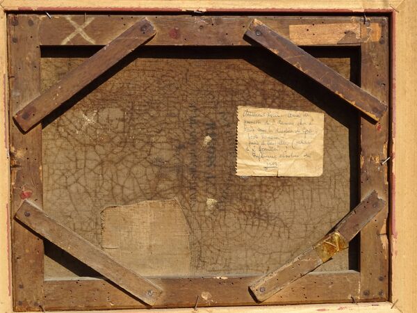 Tableau Ancien Ecole Hollandaise Campagne et Paysans