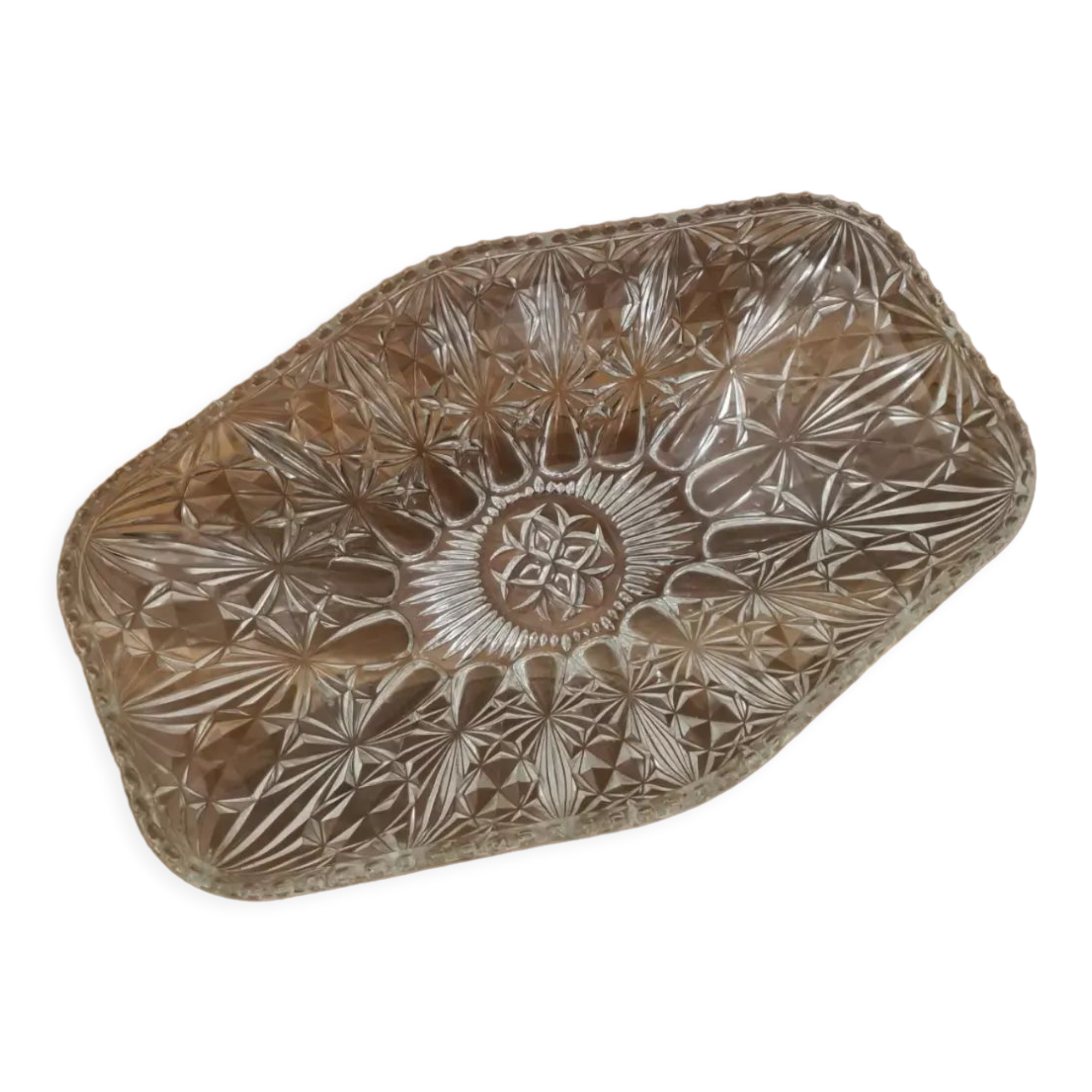 Cut glass fruit basket 70 ́s