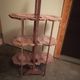 Shelf folding tray carved wood shelf 3 levels 6 shelves India