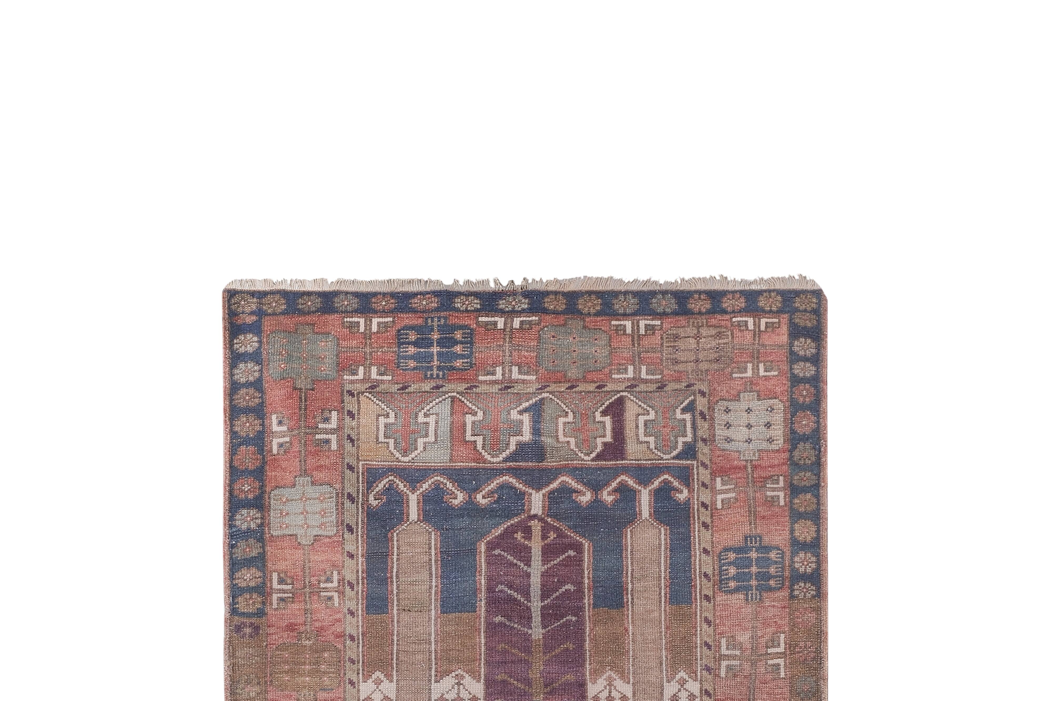 Vintage Turkish Oushak Rug Handwoven 125x198 cm