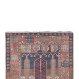 Tapis vintage turc de oushak tissé à la main 125x198 cm