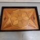 Antique wooden tray with inlay