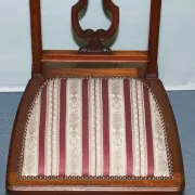 Set of Vintage Wooden Dining Chairs with Carved Details