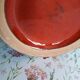 Vintage pitcher red and green art pottery