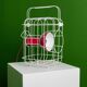 Two-tone White and Red Lamp in Powder-Coated Metal, Ikea PS2017 by Metali Crasset, Cordless for Indoor/Outdoor