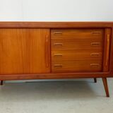 Danish teak sideboard with tambour doors
