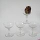 Set of 4 faceted crystal champagne glasses, 1930