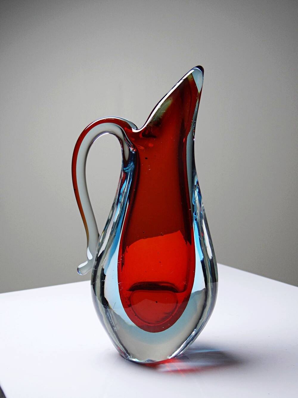 Vase pitcher submerged att. Flavio Poli, Murano 1960-1970