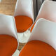 Saarinen Knoll oval marble table + 4 Tulip chairs — certified set