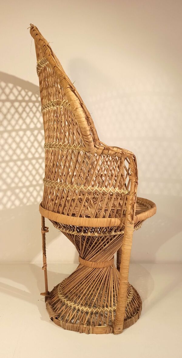 Fauteuil ''Emmanuelle'' en rotin pour enfant