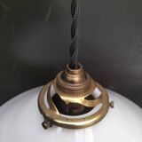 Opaline cone pendant light