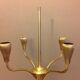 Four-fire retro brushed brass lamppost, 30-40s