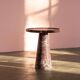 Side table in Rosso Levanto marble