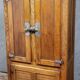 Large Prestcold brand bar fridge or store cooler in oak