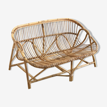 Rattan bench