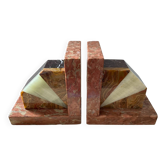 Pair of Art Deco marble bookends