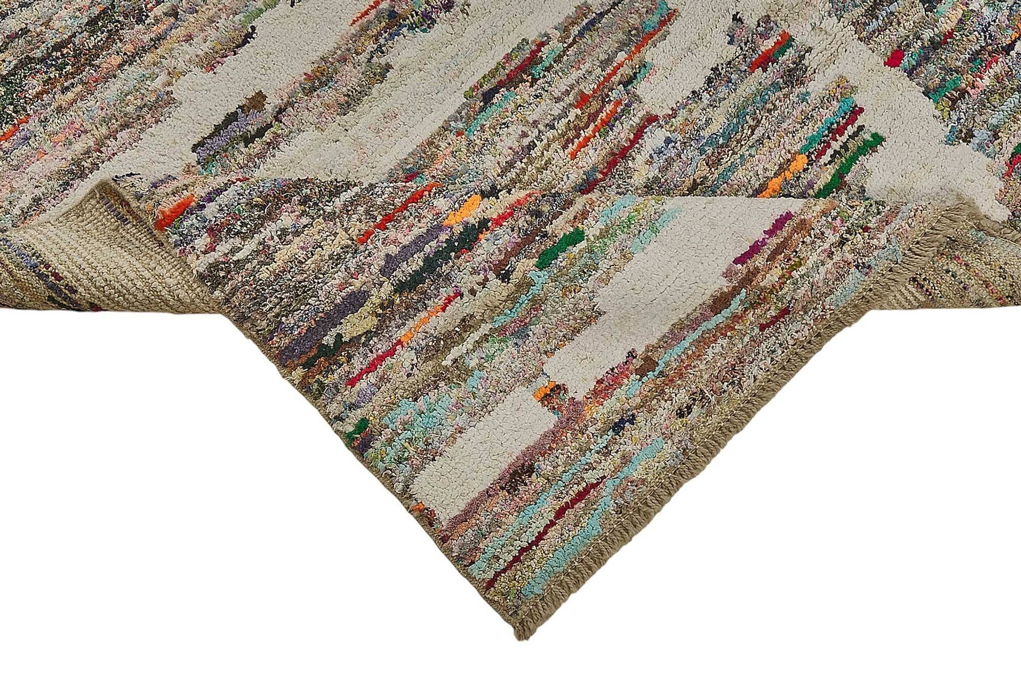 Tapis boho recyclé turc fait main 254 cm x 303 cm