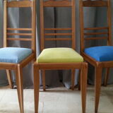 3 chaises rétros refaites
