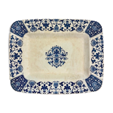 Rectangular dish, Manufacture de Gien, model Carré Bleu