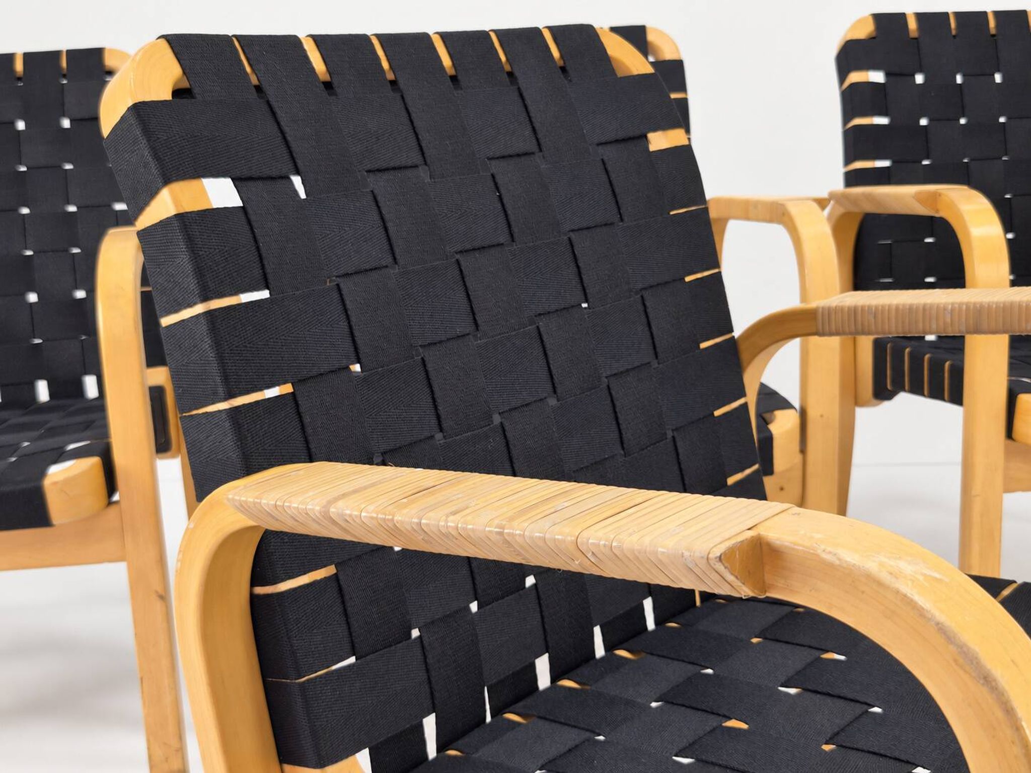 Model 45 Lounge Chairs by Alvar Aalto for Artek, 1970s, Set of 4