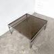 Modernist chrome and smoked glass coffee table, circa 1970