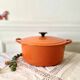 Le Creuset casserole dish in round enameled cast iron 26cm 4 L vintage orange