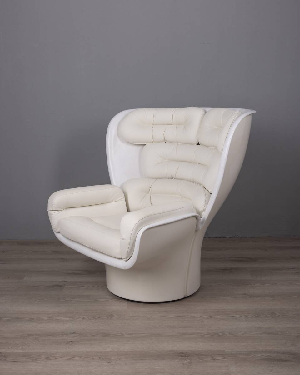 Vintage armchair from the 1960s, "elda" designed by joe colombo for comfort