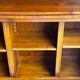 Solid cherry wood library with sliding writing desk - 20th century
