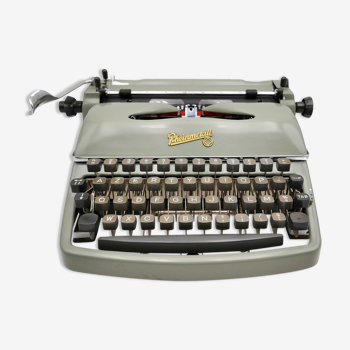 Machine à écrire rheinmetall verte vintage révisée ruban neuf '60