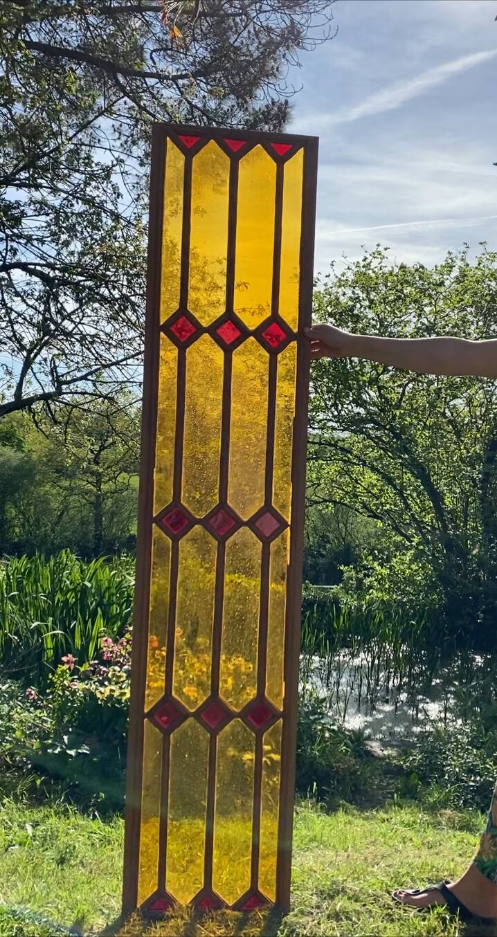 Vitaril, Wood and glass panel, 41X193.5