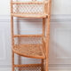 Rattan corner shelf